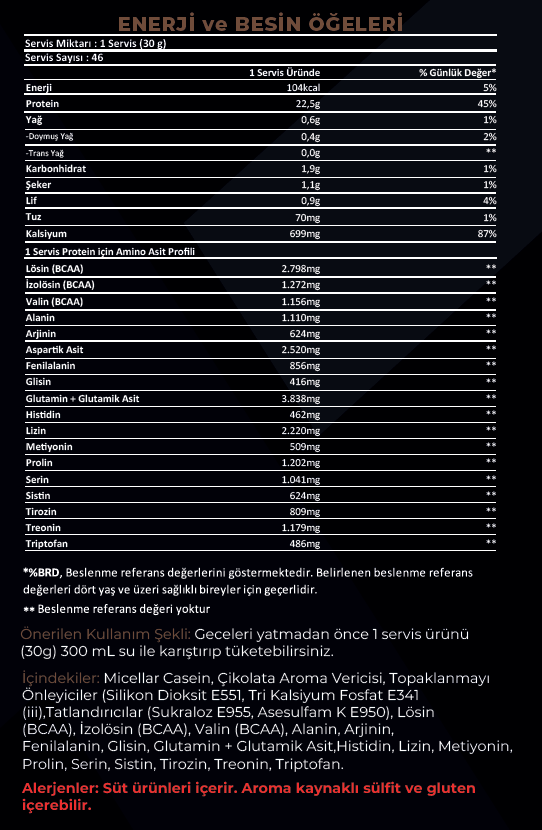 CASE-X Casein Protein Tozu 1400Gr