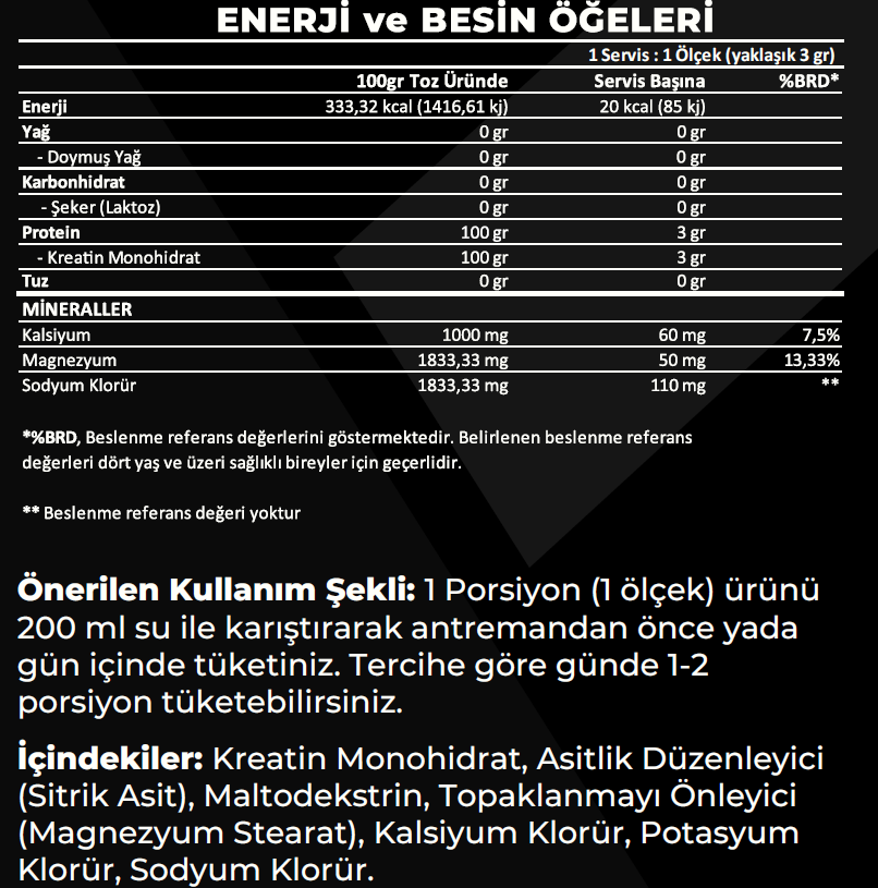 CREA-X Creatine Monohydrate 250Gr