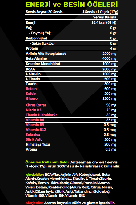 PRE-X Pre-Workout 510Gr